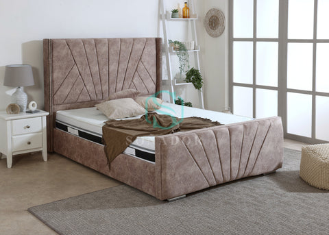 Upholstered Beds, Winged Beds, Luxury Beds, Art Deco Beds, Panelled Beds, Studded Beds