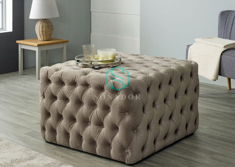 Cube Chesterfield Footstool