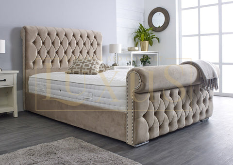 Sleigh Beds, Chesterfield Beds, Upholstered Beds, Studded Beds, Luxury Beds