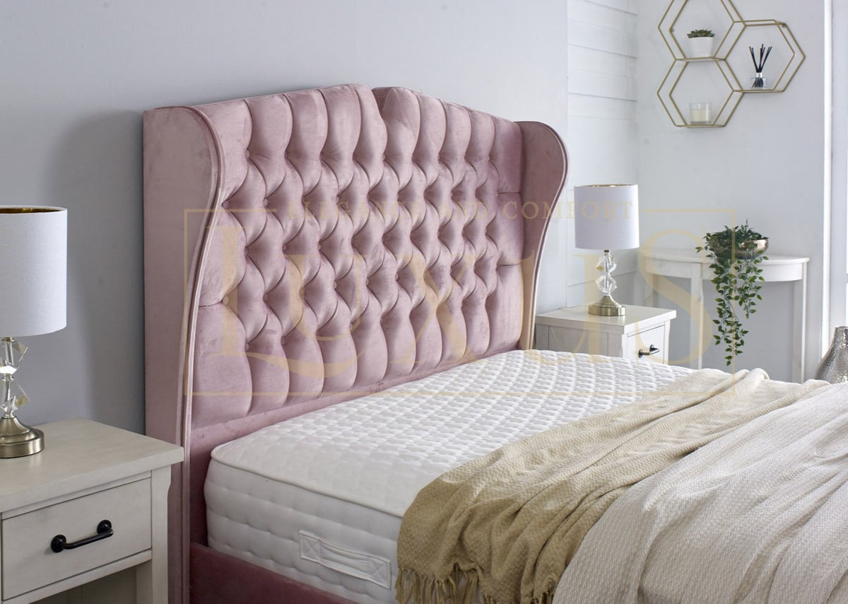 Rosa Chesterfield Winged Bed | Luxury Chesterfield Winged Beds – Luxus Beds