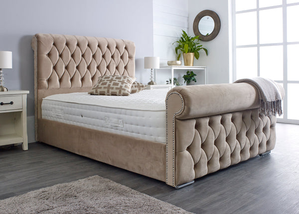 Sleigh Beds, Chesterfield Beds, Upholstered Beds, Studded Beds, Luxury Beds