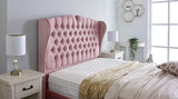 Rosa Chesterfield Winged Bed