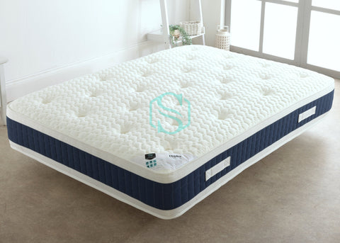 Gel-infused memory foam mattress, pocket sprung mattress, mattress, single size mattress, small double size mattress, double size mattress, king size mattress, super king size mattress