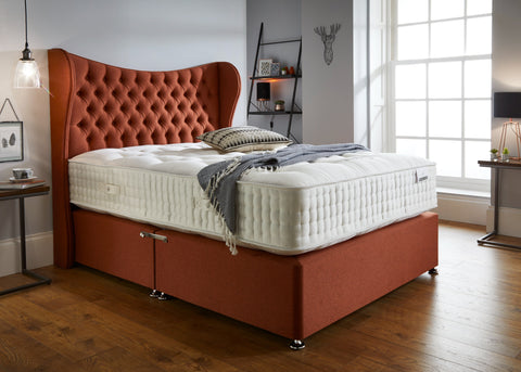 Winged Divan Beds, Chesterfield Divan Beds, Upholstered Divan Beds, Deep Buttoned Divan Beds