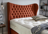 Winged Divan Beds, Chesterfield Divan Beds, Upholstered Divan Beds, Deep Buttoned Divan Beds